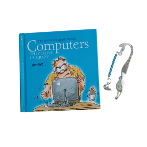Little Book & Handmade Mini Bookmark Set:  Computers, They drive us Crazy! By Helen Exley