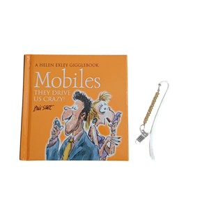 Little Book & Handmade Mini Bookmark Set:  Mobiles, They drive us Crazy! By Helen Exley