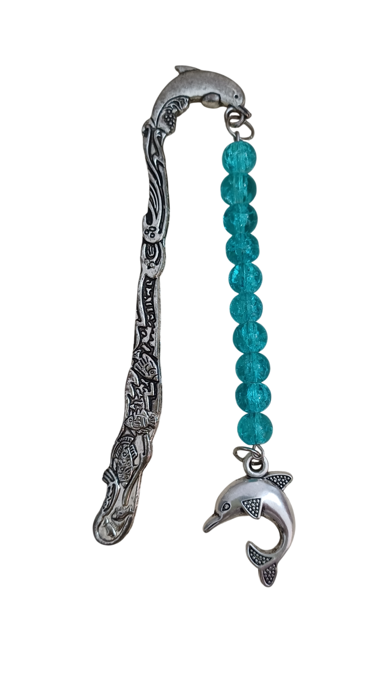 Sea-Blue Beads with Dolphin-Photoroom