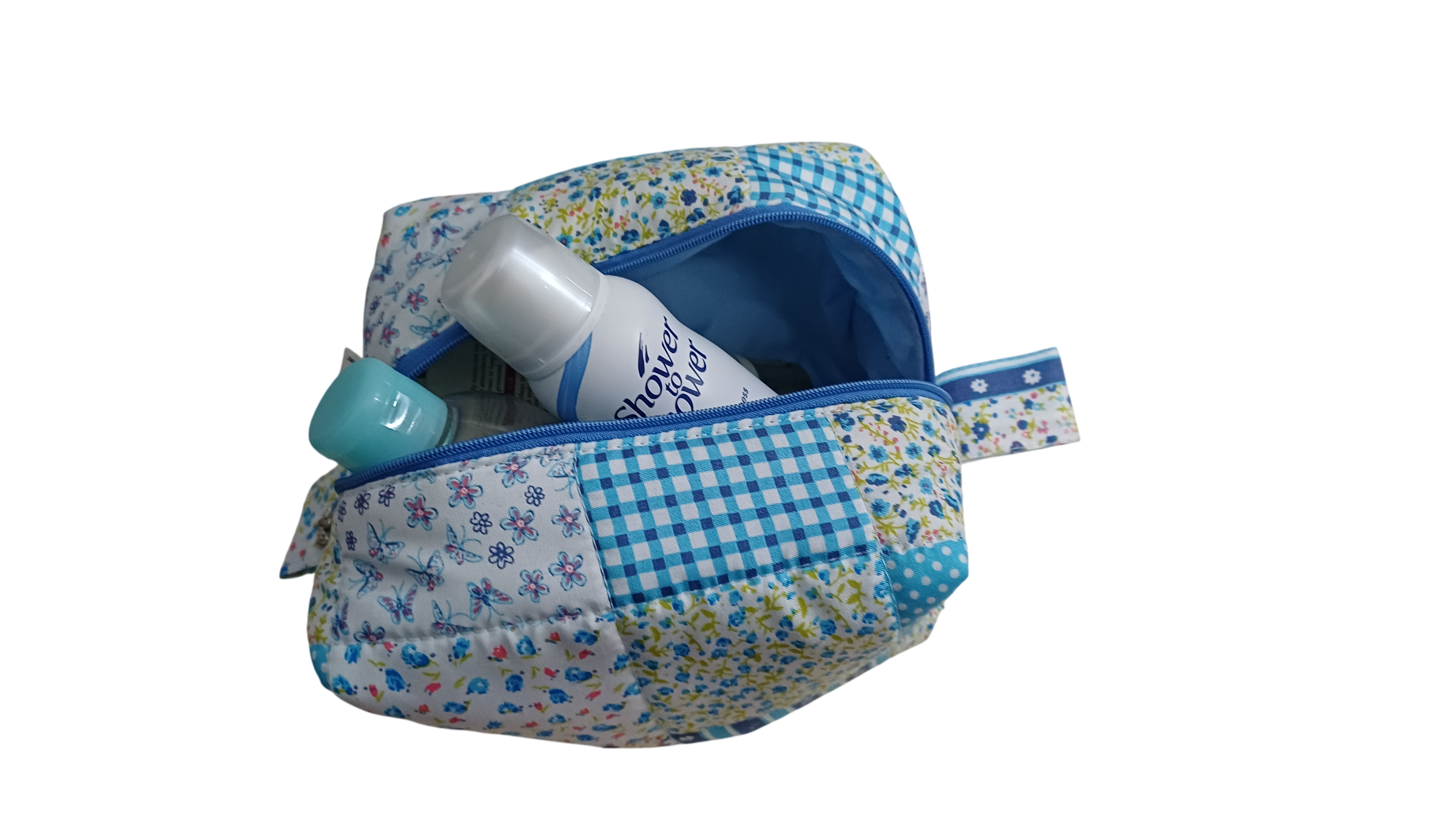 Quilted Patchwork Zipper Pouches - Image 8