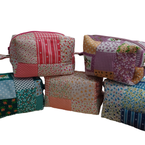 Quilted Patchwork Zipper Pouches